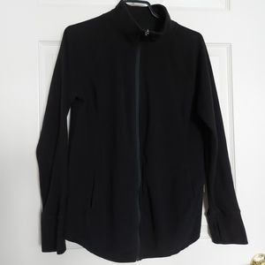 Maternity Black Fleece Zip up Jacket from Old Navy
